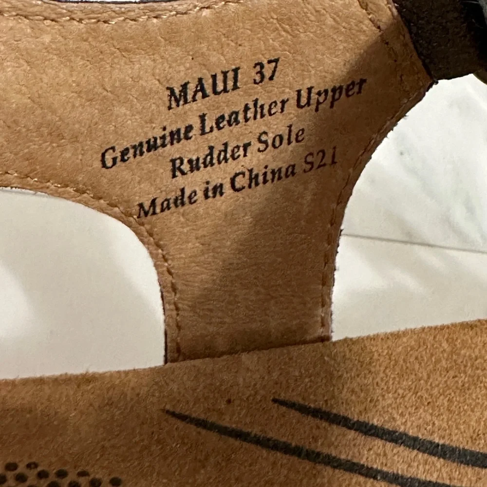 Biza Maui Leather Footbed Sandal 6.5/37 Cork & Memory Foam in Pewter - Picture 5 of 8